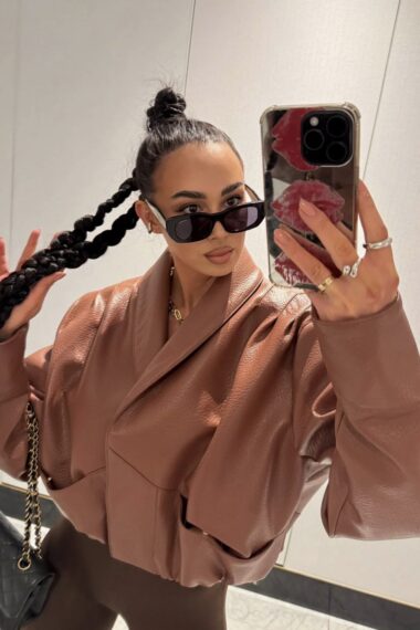 KURTKA LAMILLA EKO SKÓRA TESSA BRĄZOWA