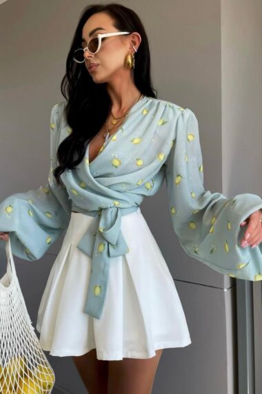 BLUZKA KOPERTOWA MIĘTA CYTRYNKI